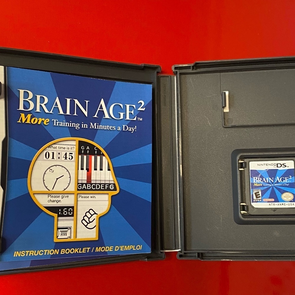 Nintendo Brain Age 2 Game - Blue and Red Cover - Picture 8 of 9